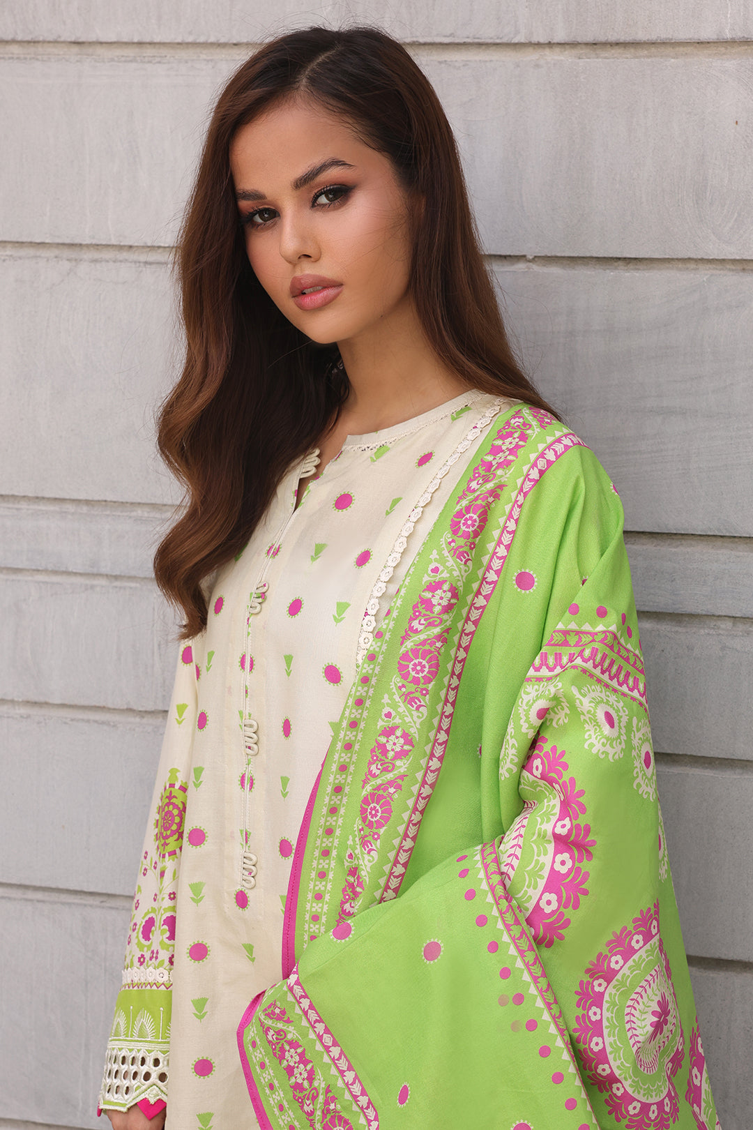 Embroidered Shirt Dupatta - 0111