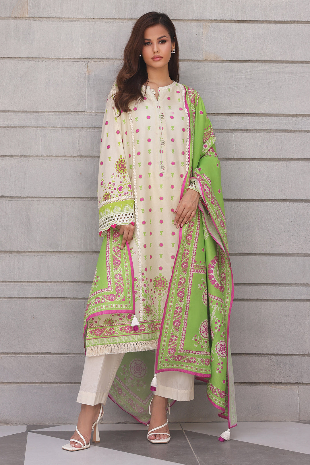 Embroidered Shirt Dupatta - 0111