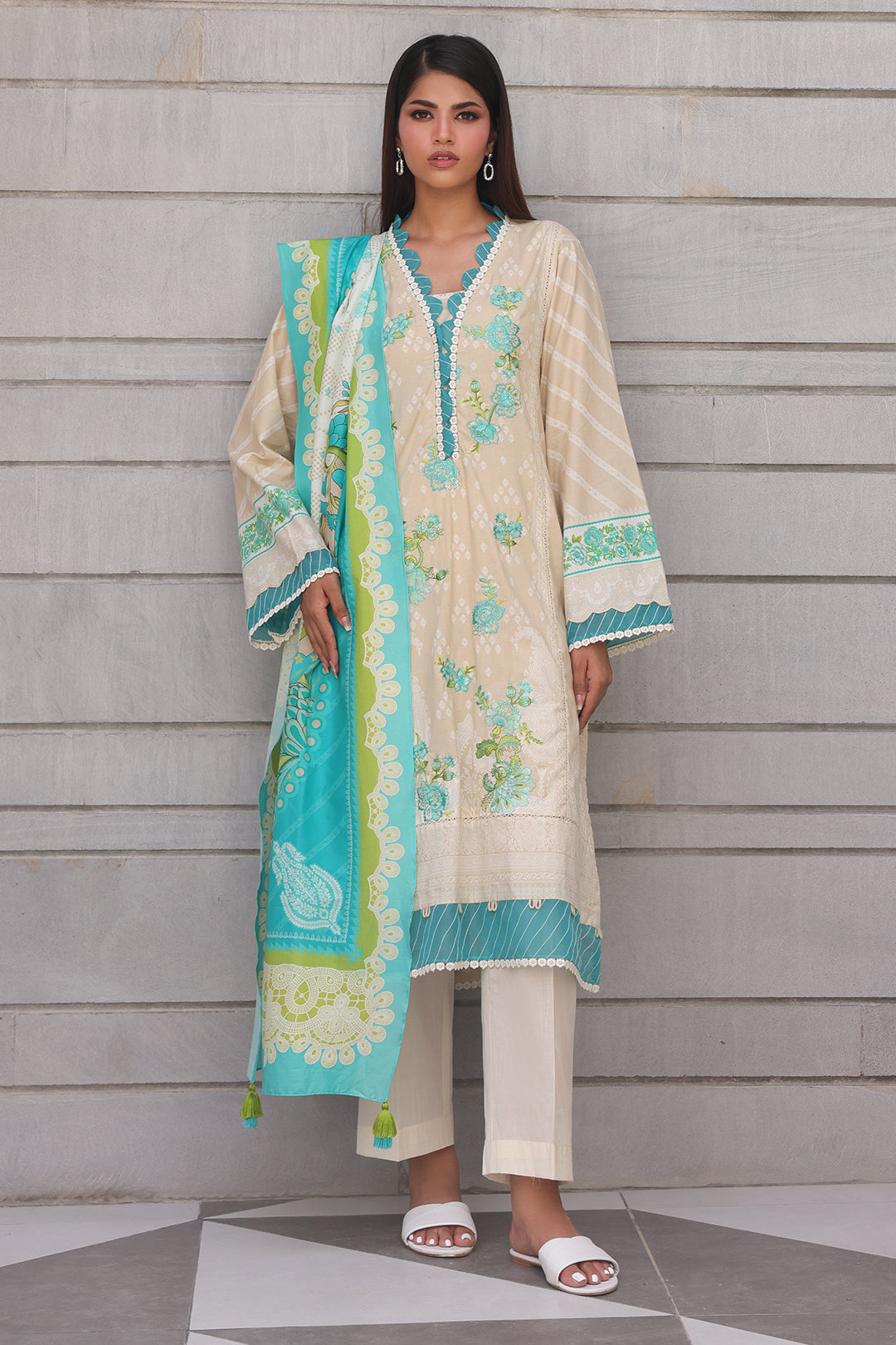 Embroidered Shirt Dupatta - 0112