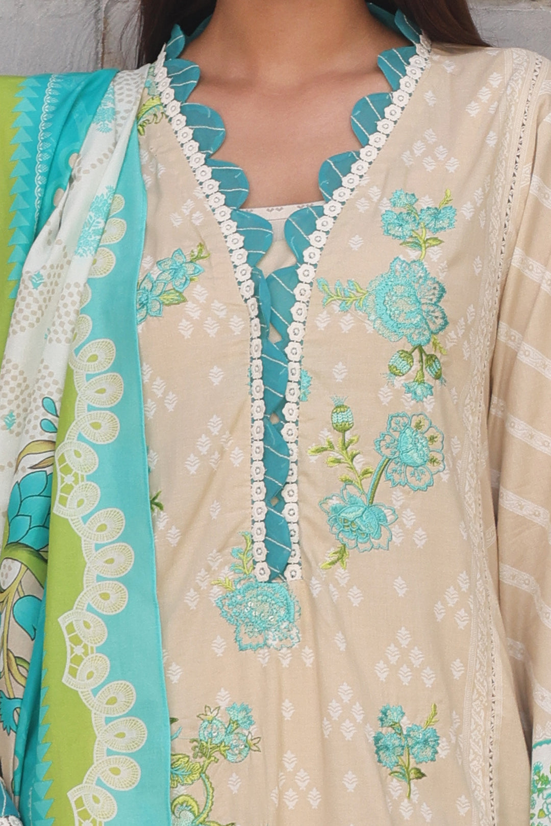 Embroidered Shirt Dupatta - 0112