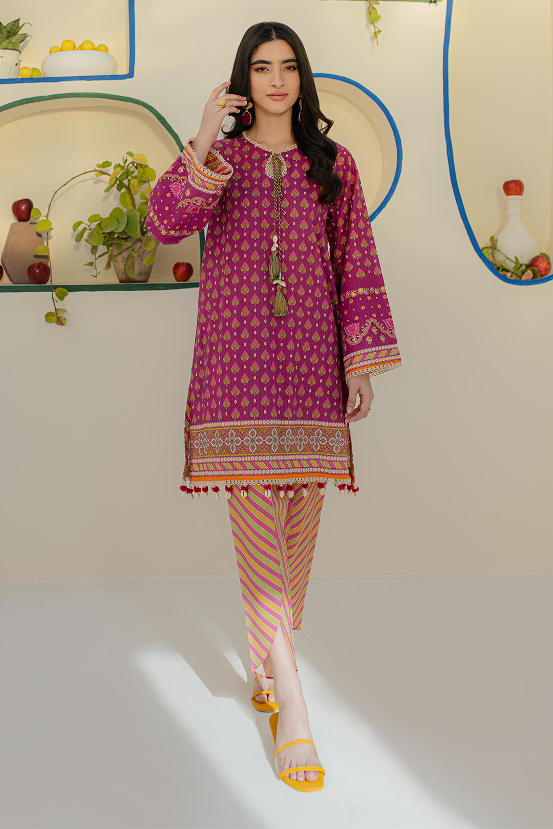 Embroidered Shirt Shalwar - 0114