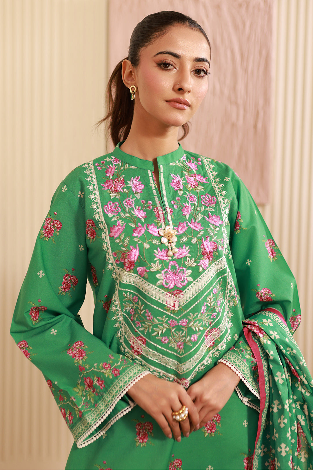 Embroidered Shirt Dupatta - 0617