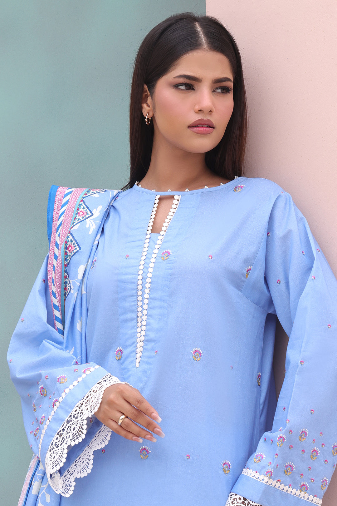 Embroidered Shirt Shalwar Dupatta - 0066