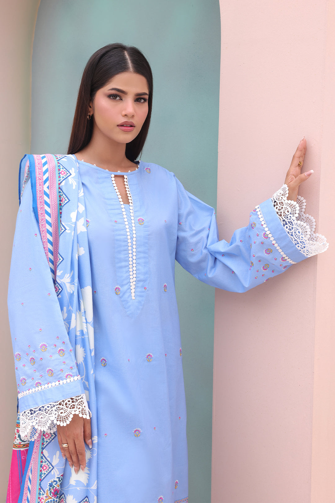 Embroidered Shirt Shalwar Dupatta - 0066