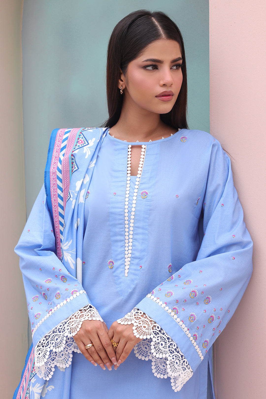 Embroidered Shirt Shalwar Dupatta - 0066