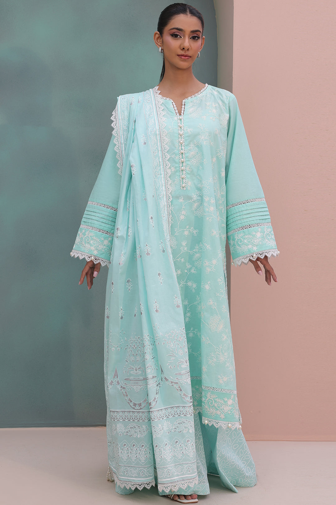 Embroidered Shirt Shalwar Dupatta - 0073