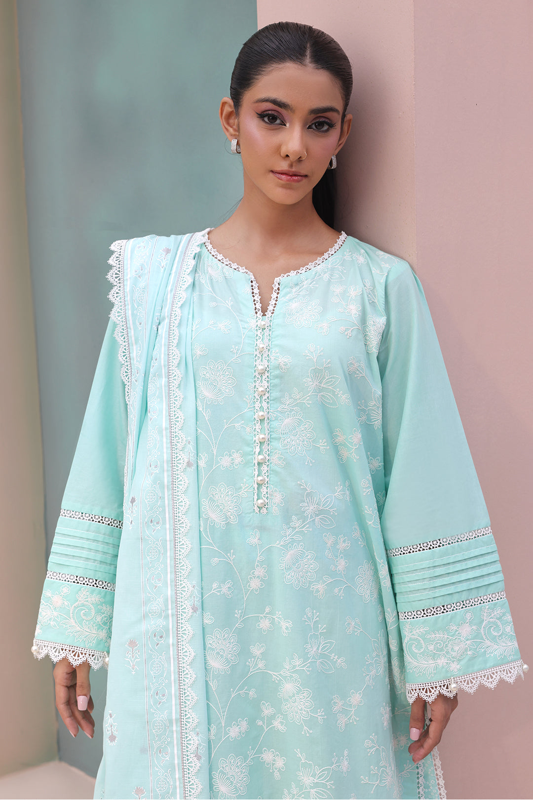 Embroidered Shirt Shalwar Dupatta - 0073