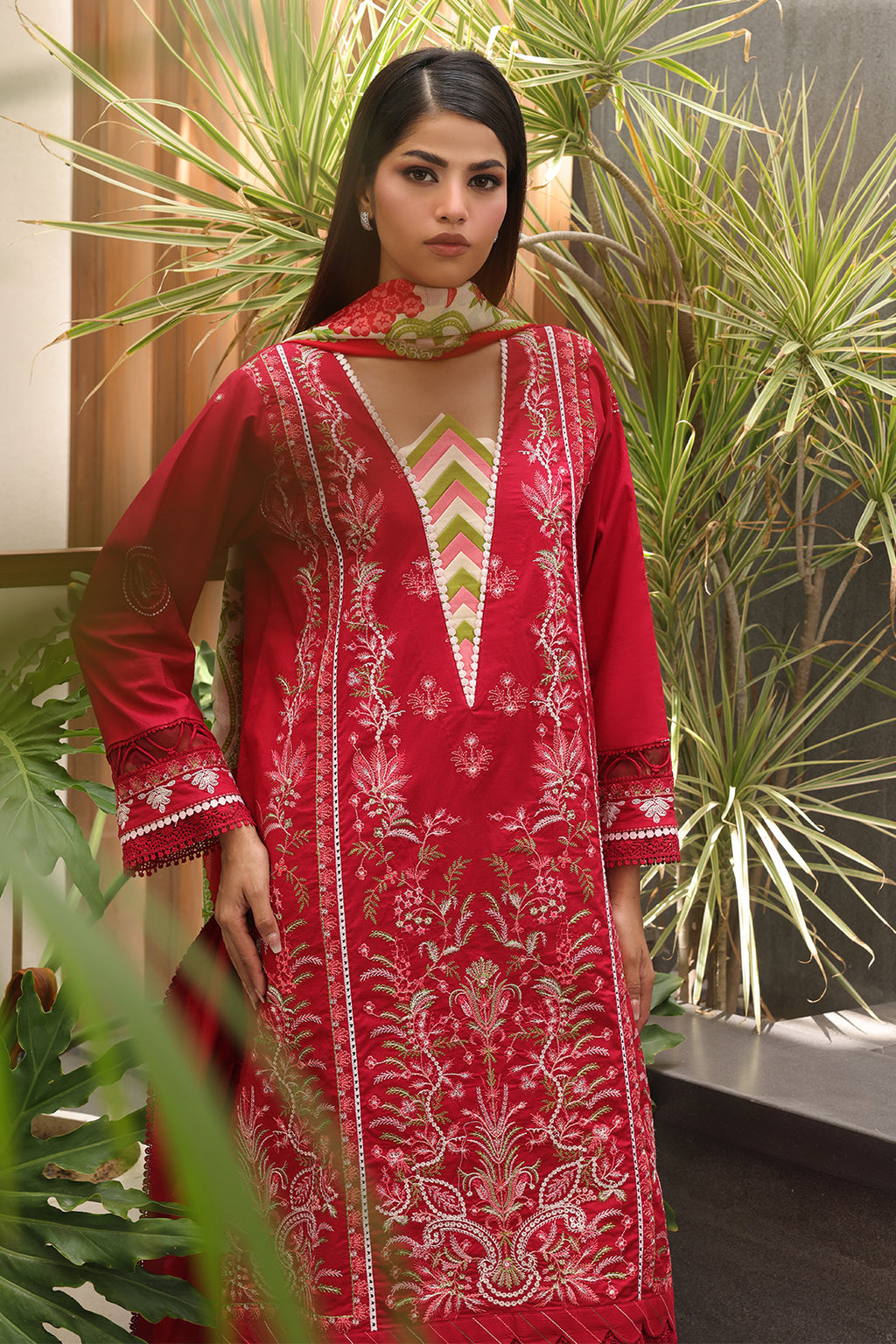 Embroidered Shirt Shalwar Dupatta - 0074
