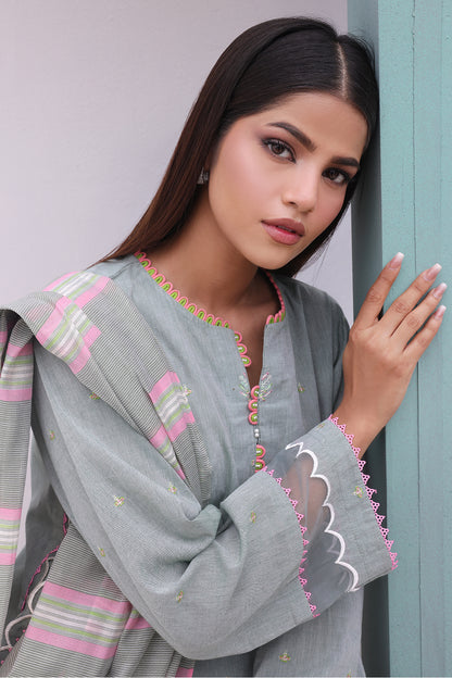 Embroidered Shirt Shalwar Dupatta - 0075