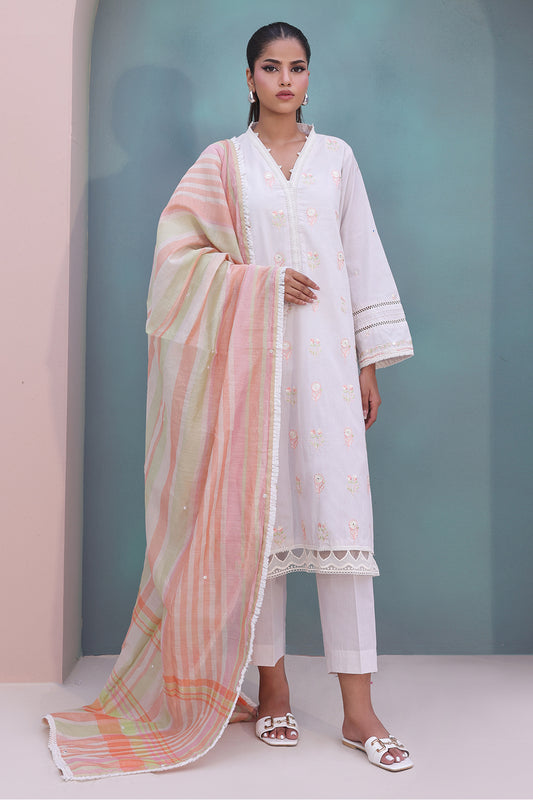 Embroidered Shirt Shalwar Dupatta - 0078