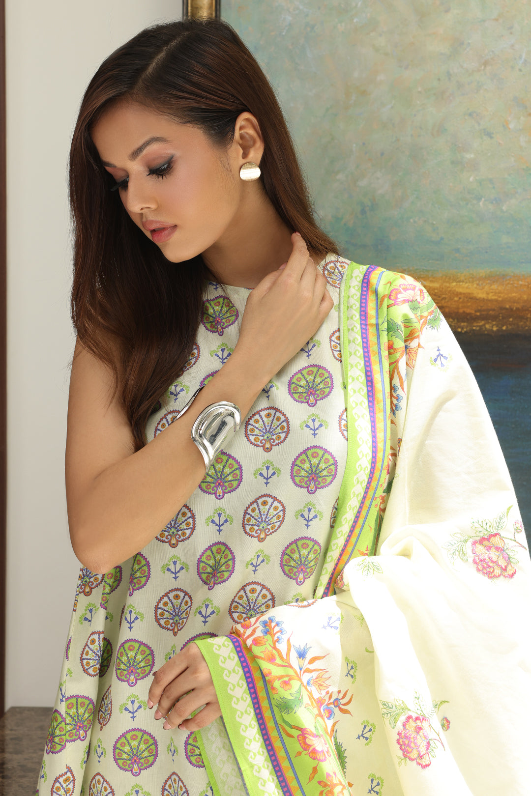 Embroidered Shirt Shalwar Dupatta - 0143