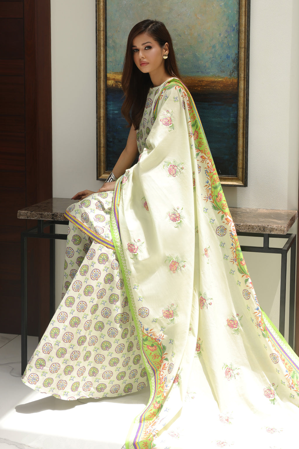 Embroidered Shirt Shalwar Dupatta - 0143