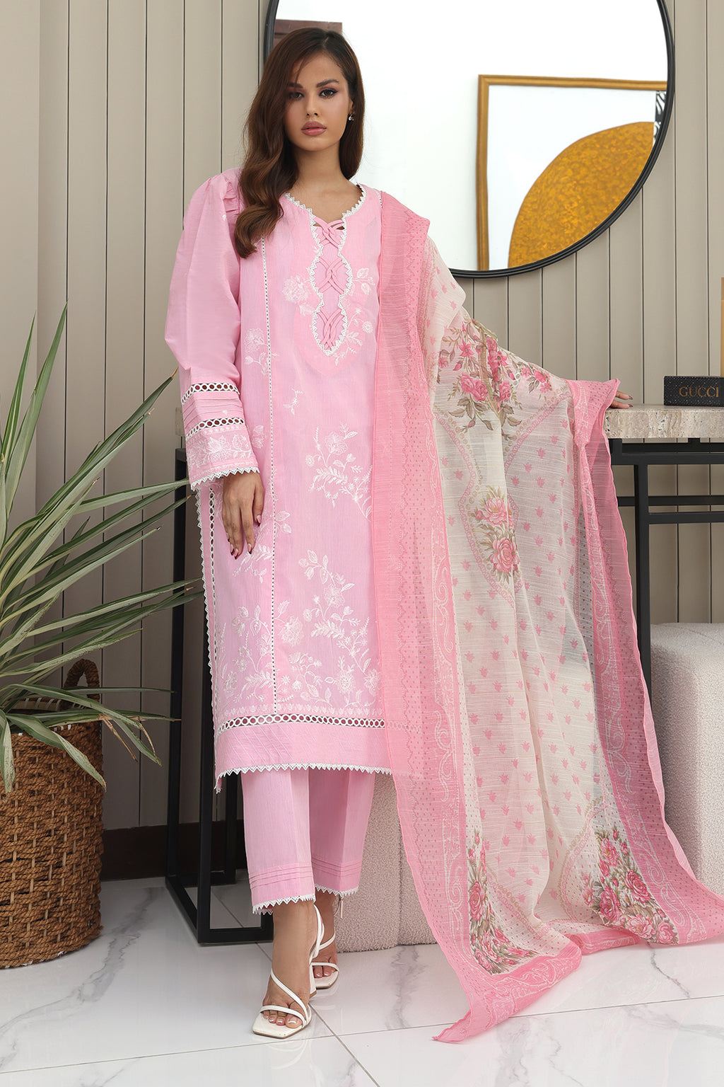 Embroidered Shirt Shalwar Dupatta - 0146