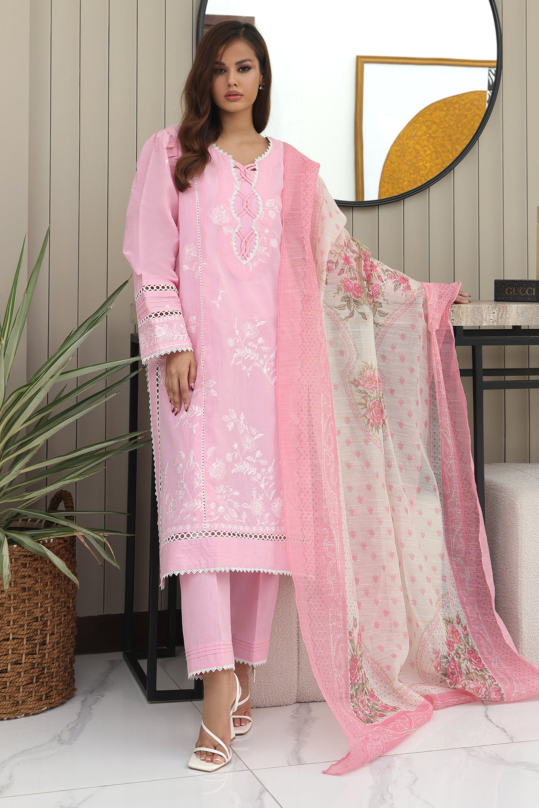 Embroidered Shirt Shalwar Dupatta - 0146