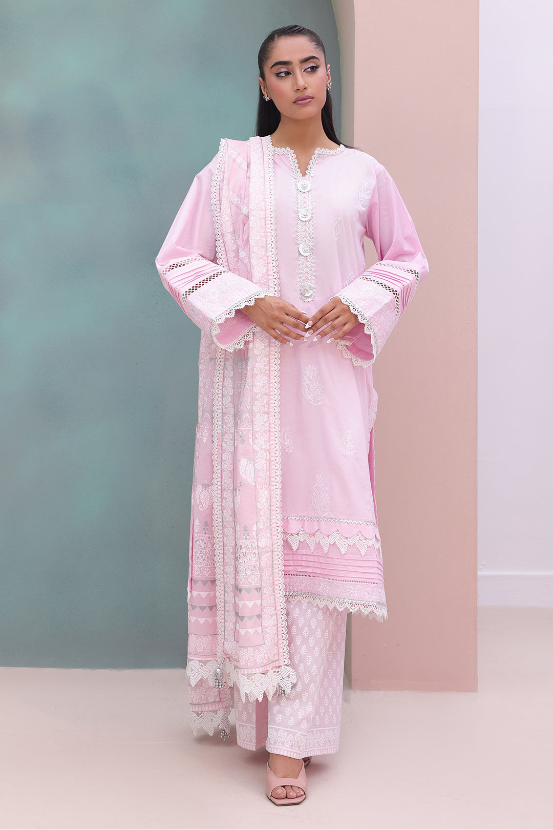 Embroidered Shirt Shalwar Dupatta - 0147