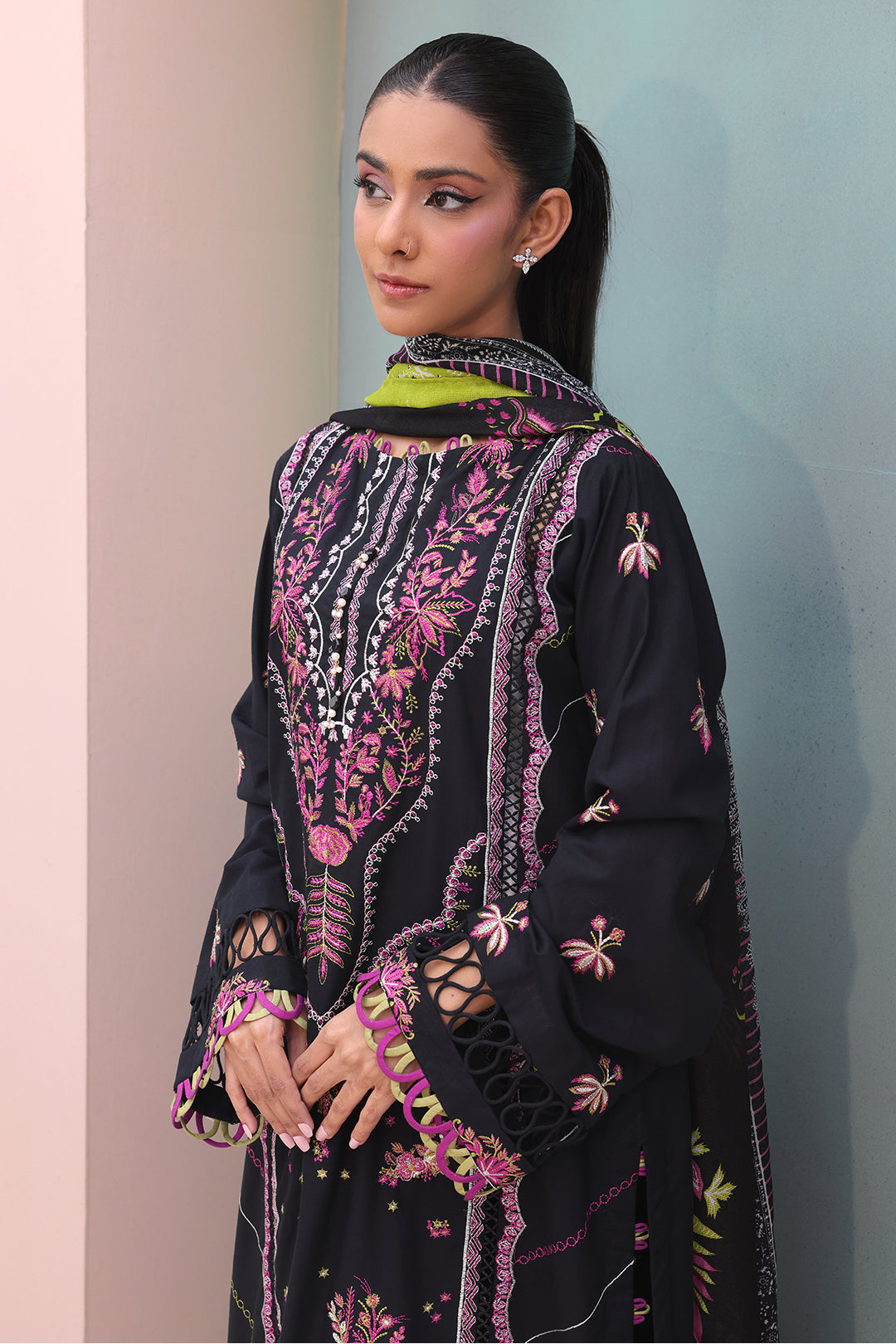 Embroidered Shirt Shalwar Dupatta - 0148