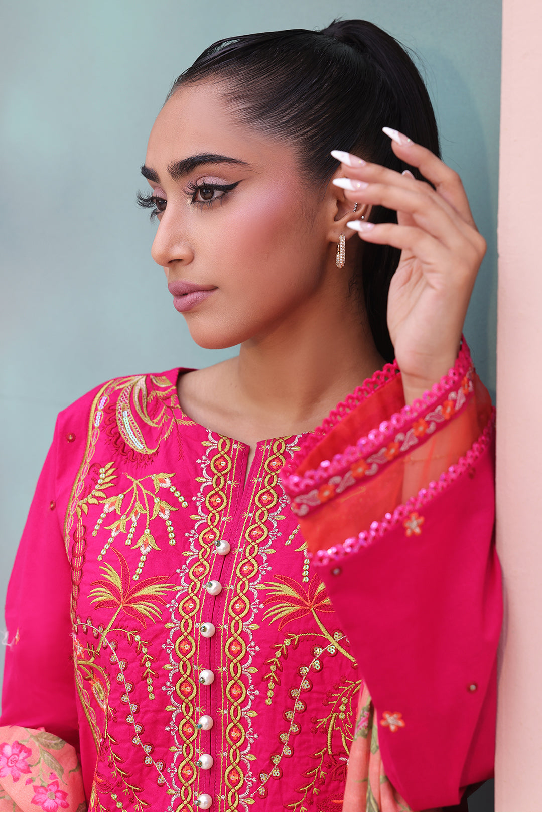 Embroidered Shirt Shalwar Dupatta - 0151