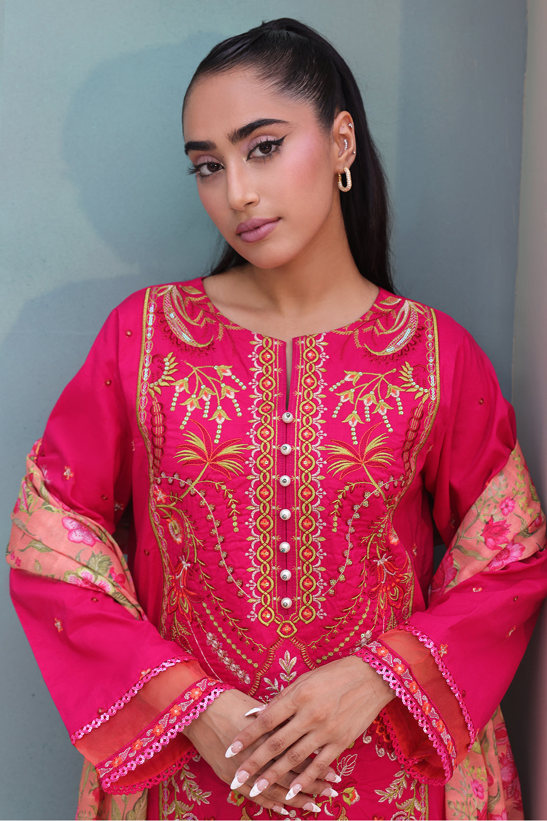 Embroidered Shirt Shalwar Dupatta - 0151
