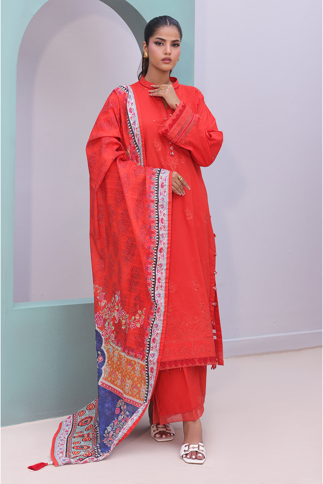 Embroidered Shirt Shalwar Dupatta - 0152