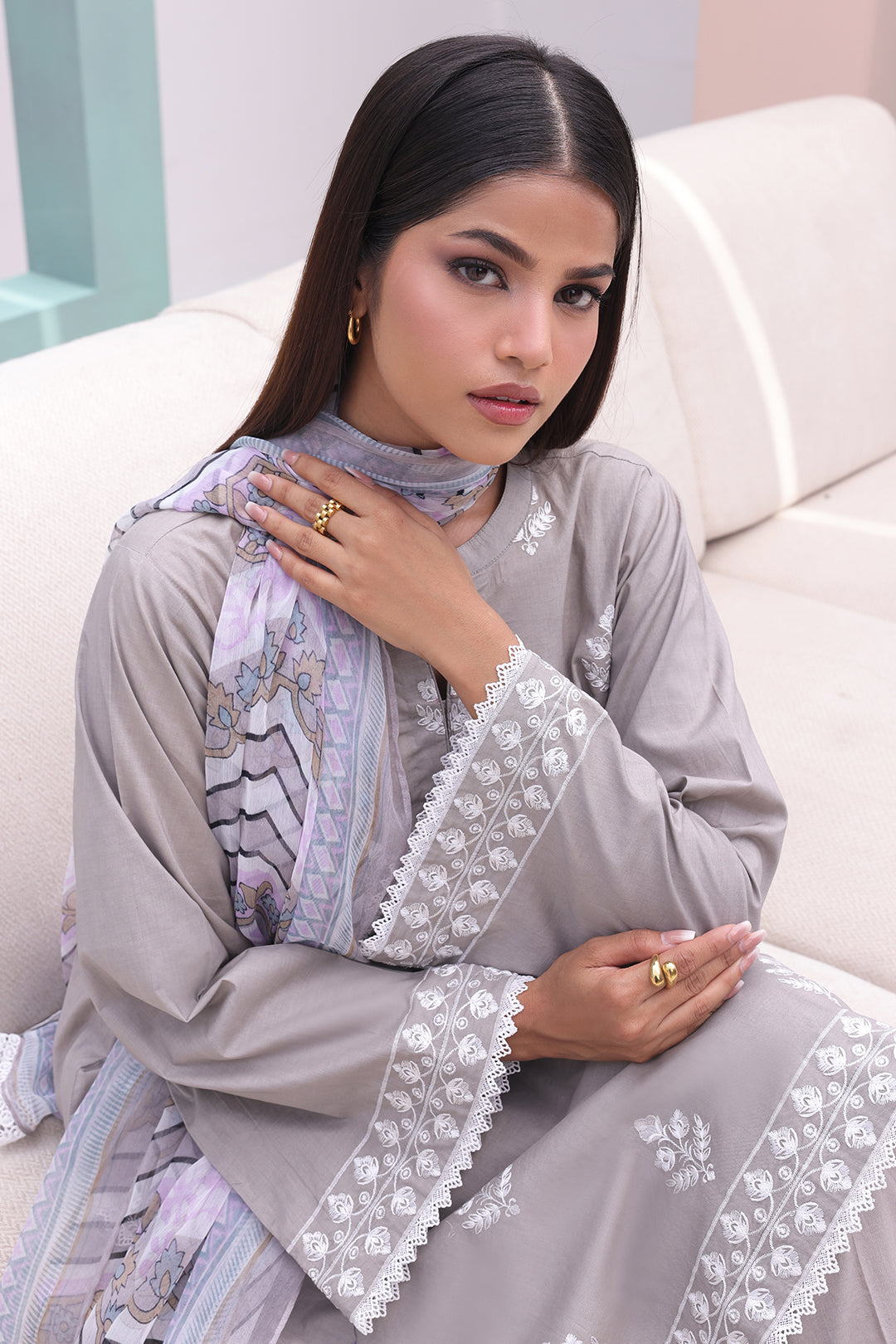 Embroidered Shirt Shalwar Dupatta - 0601