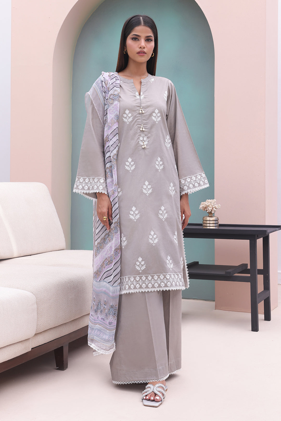 Embroidered Shirt Shalwar Dupatta - 0601