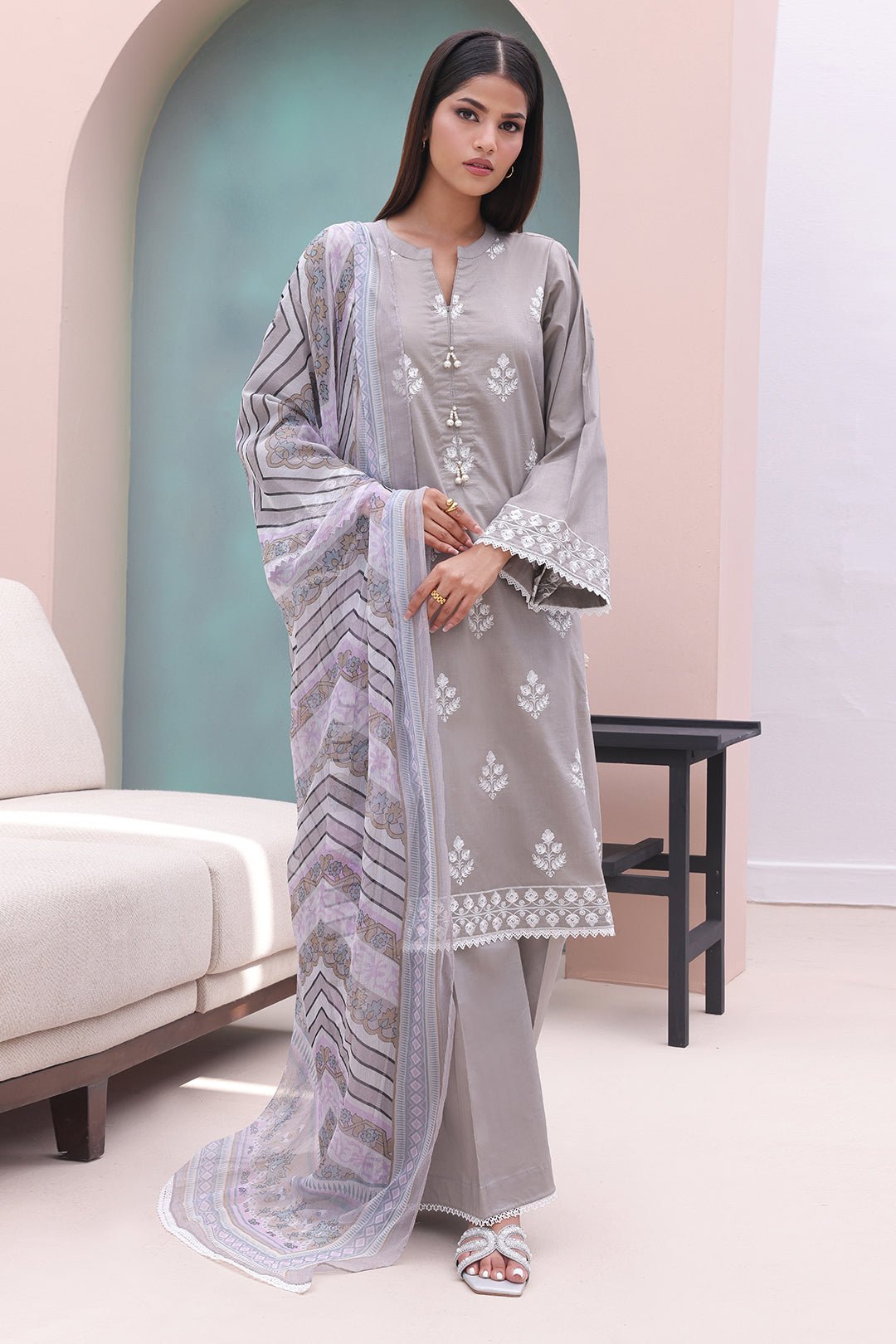 Embroidered Shirt Shalwar Dupatta - 0601