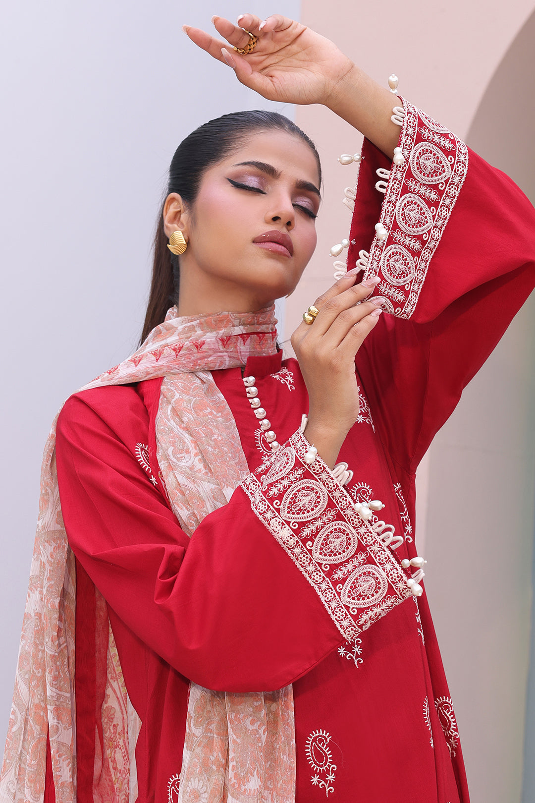 Embroidered Shirt Shalwar Dupatta - 0602