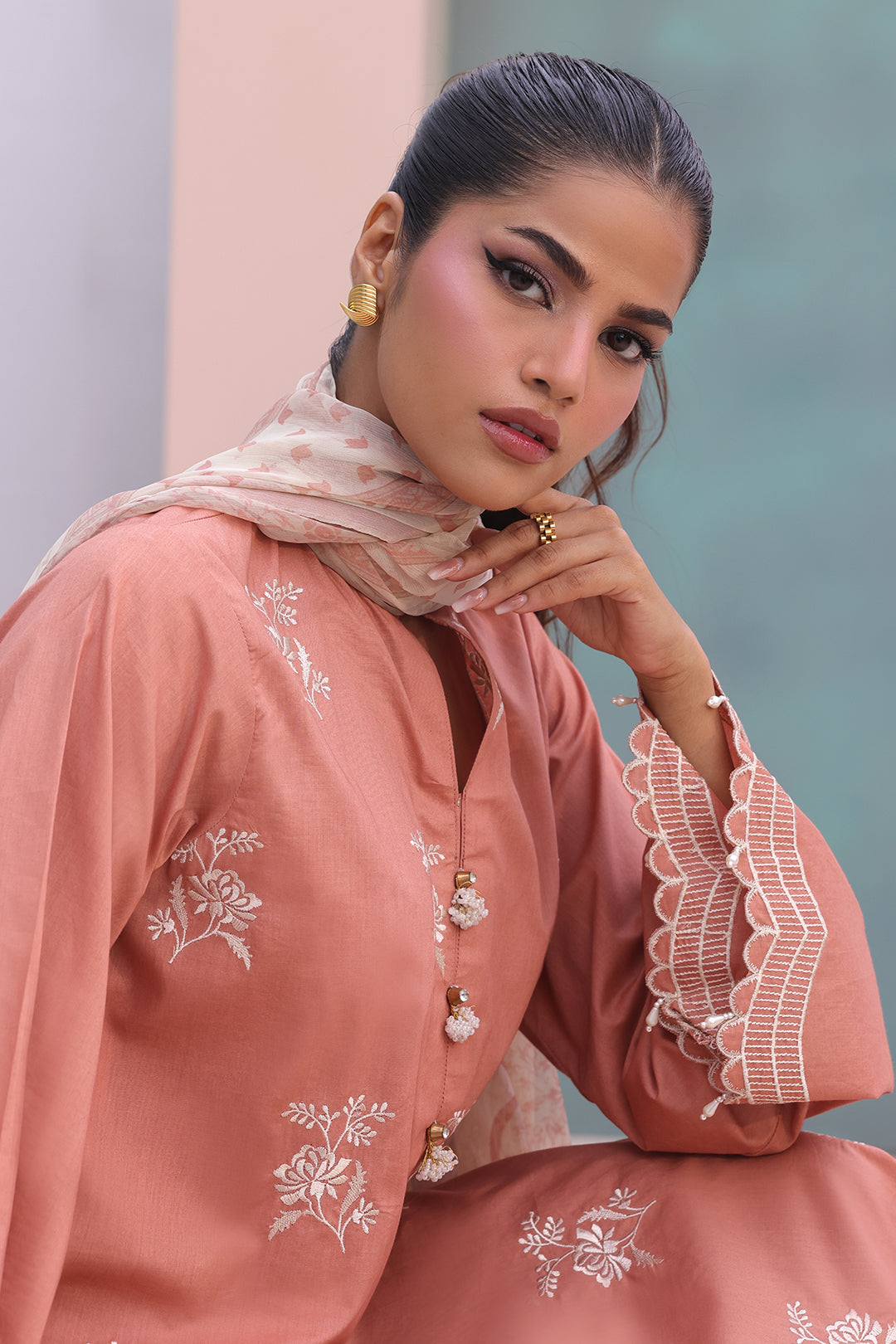 Embroidered Shirt Shalwar Dupatta - 0603