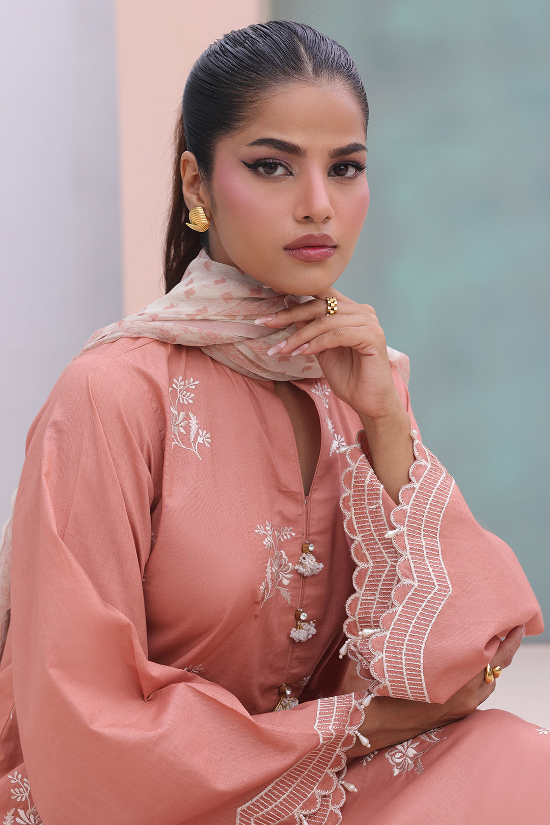 Embroidered Shirt Shalwar Dupatta - 0603