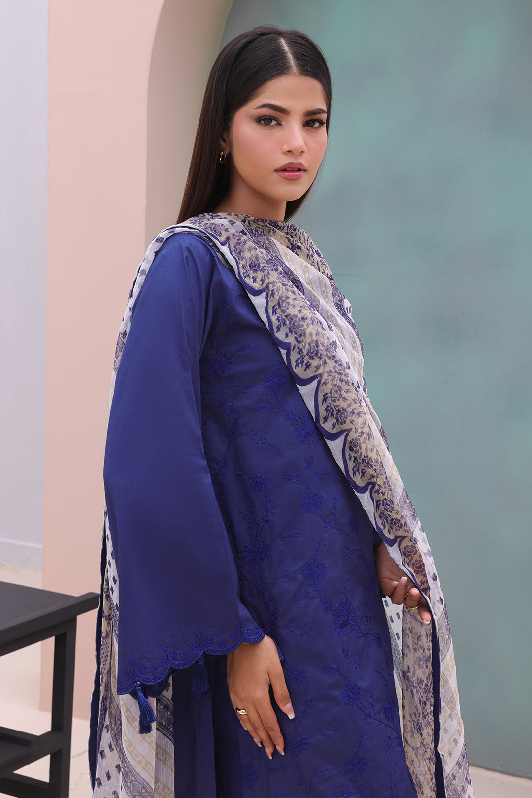 Embroidered Shirt Dupatta - 0604