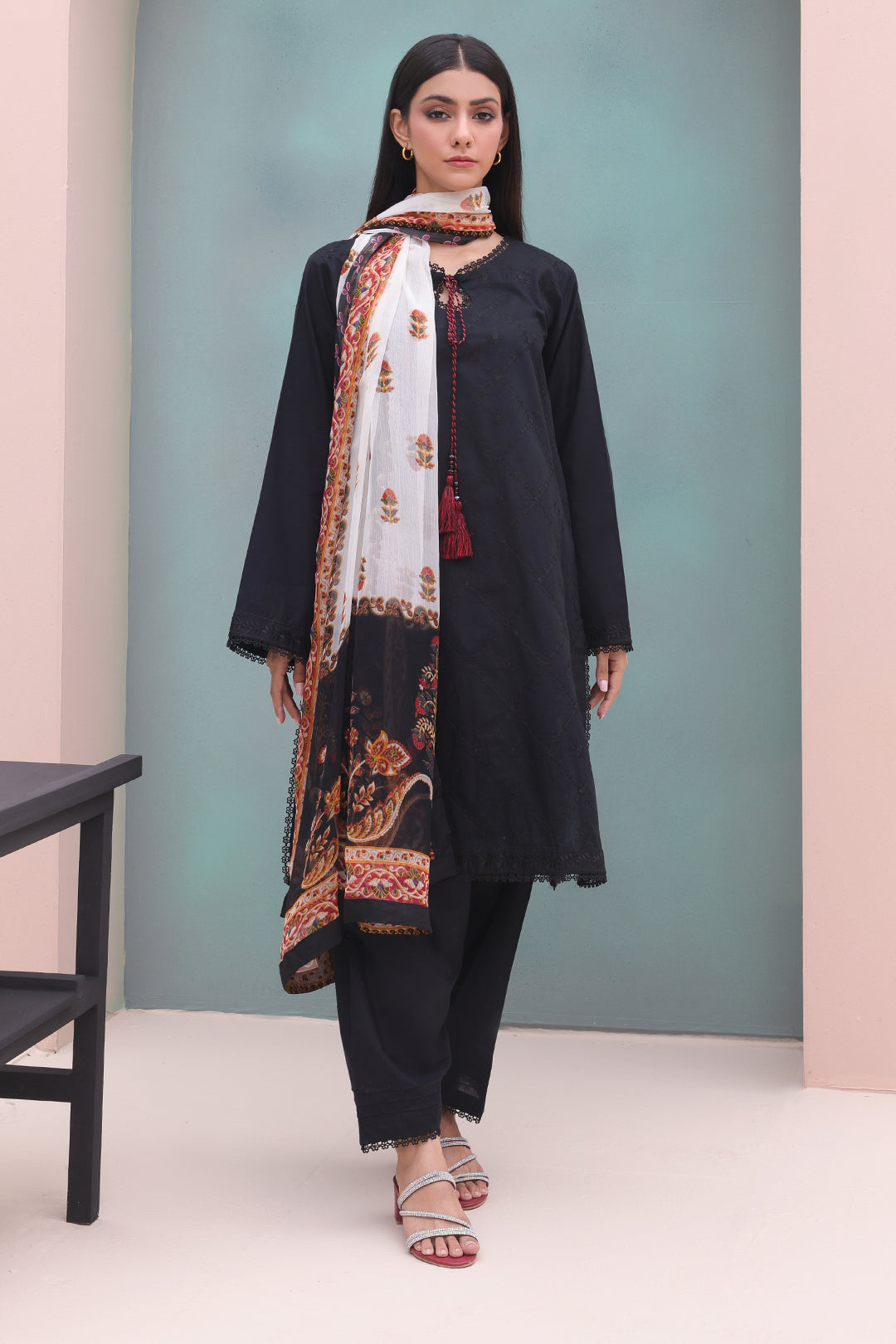 Embroidered Shirt Shalwar Dupatta - 0605