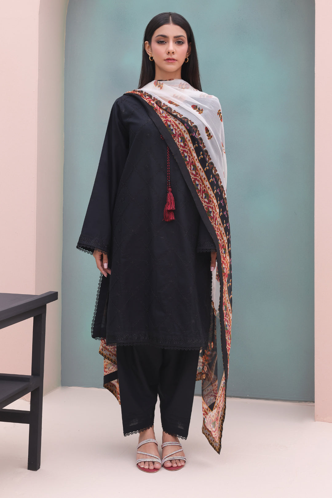 Embroidered Shirt Shalwar Dupatta - 0605