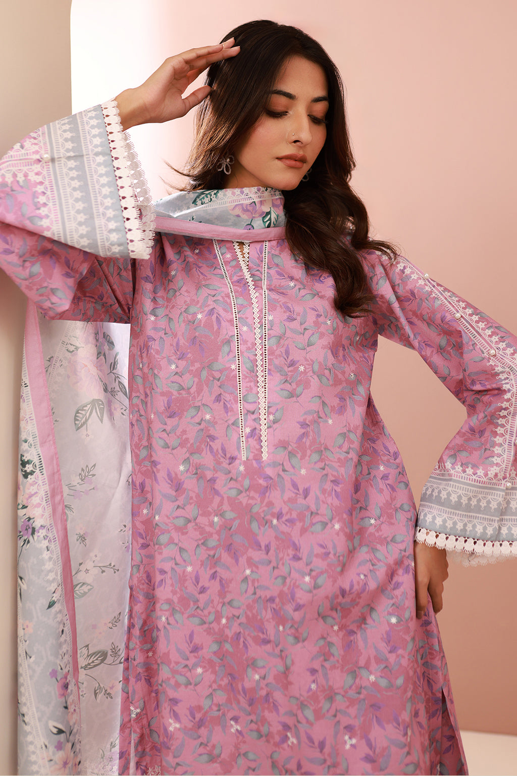 Embroidered Shirt Shalwar Dupatta - 0643