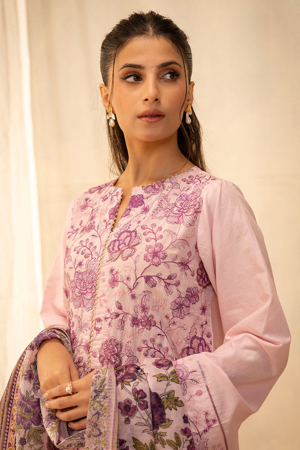 Embroidered Shirt Shalwar Dupatta - 0647