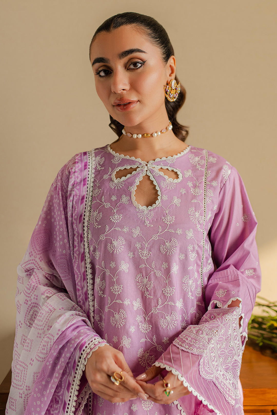 Embroidered Shirt Shalwar Dupatta - 0703