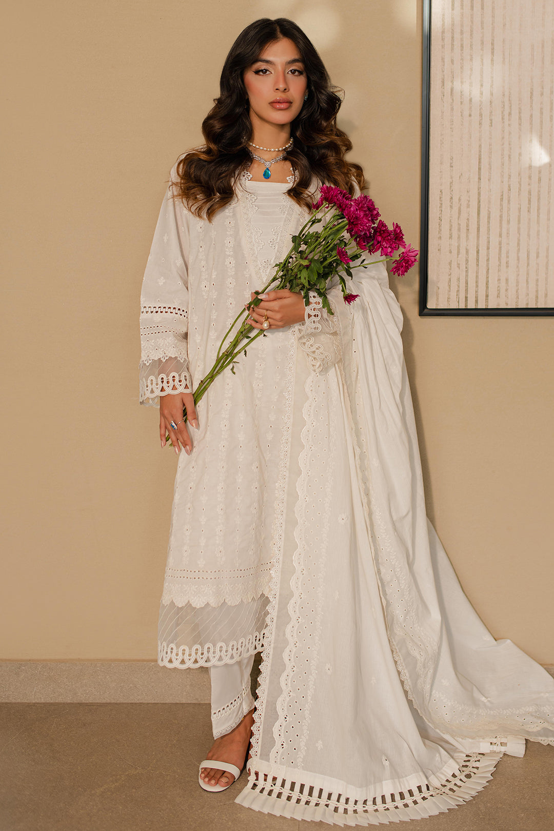 Embroidered Shirt Shalwar Dupatta - 0704