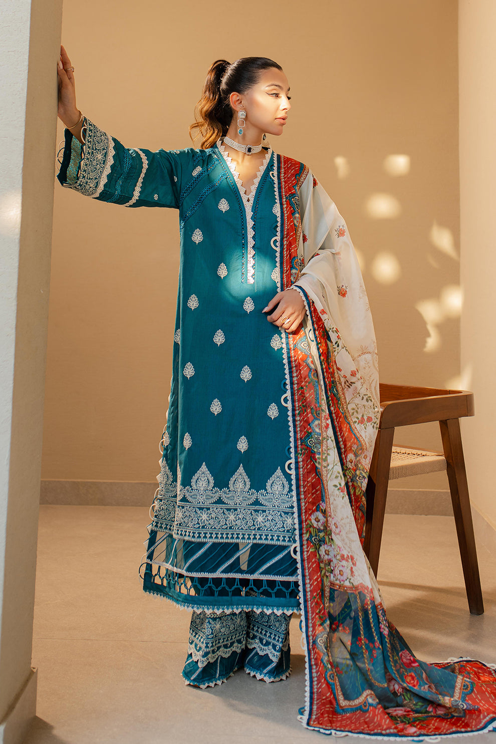 Pacific blue Unstitched for Women