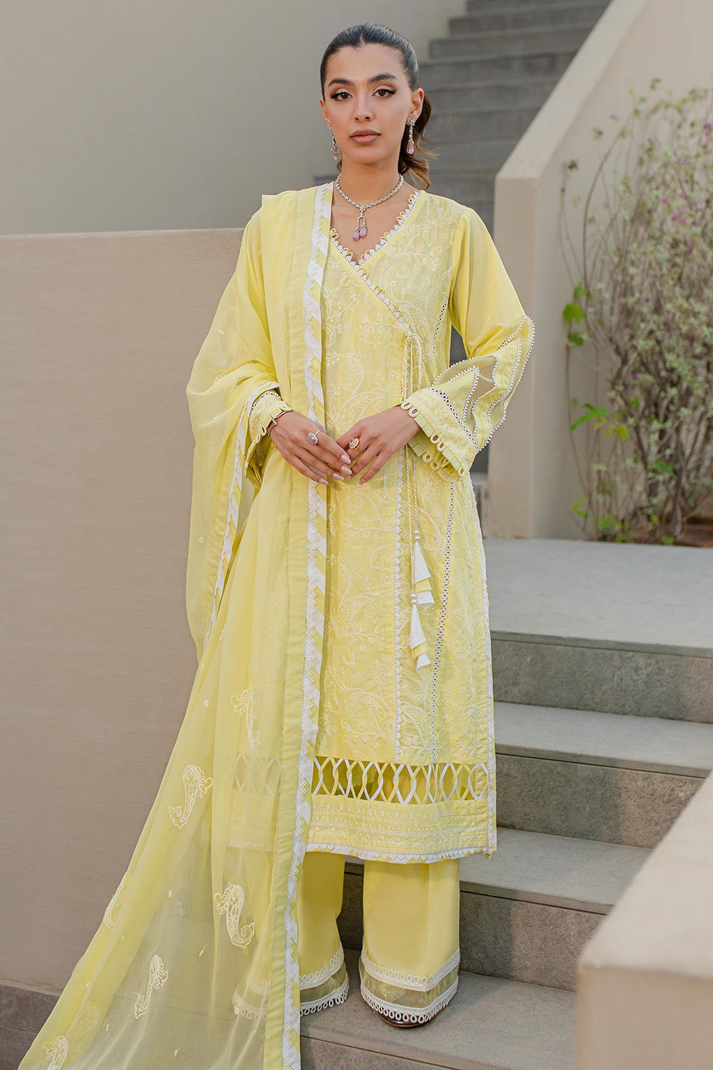 Embroidered Shirt Shalwar Dupatta - 0707