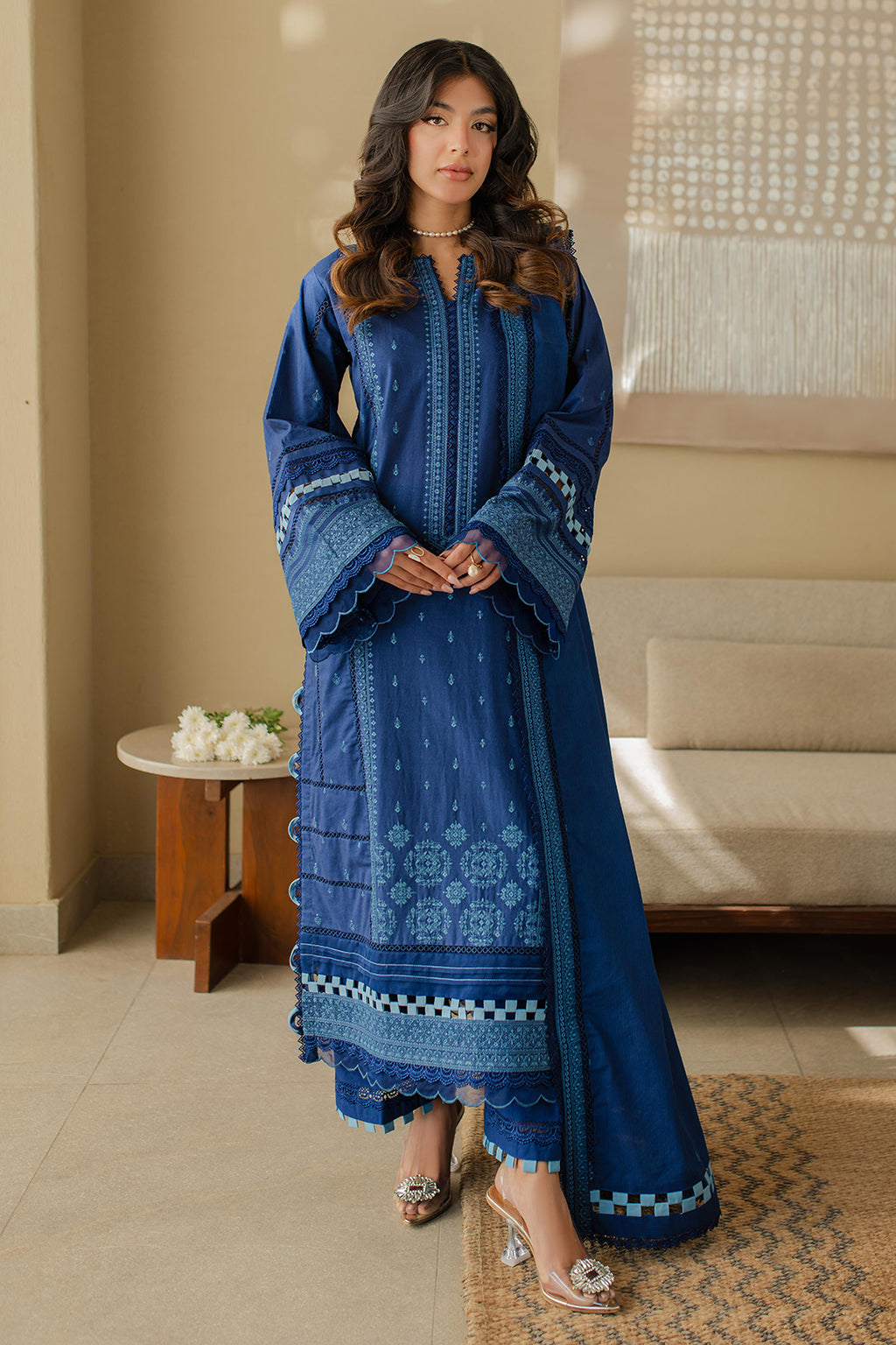 Embroidered Shirt Shalwar Dupatta - 0711