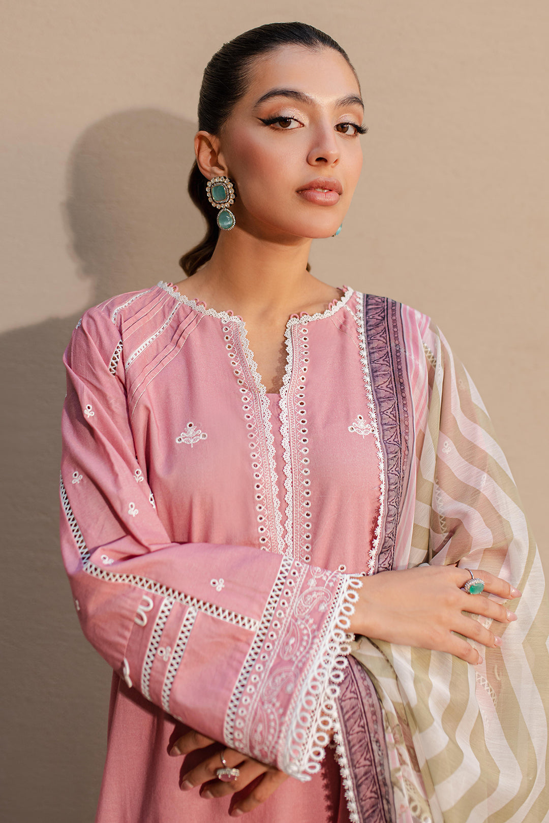 Embroidered Shirt Shalwar Dupatta - 0712