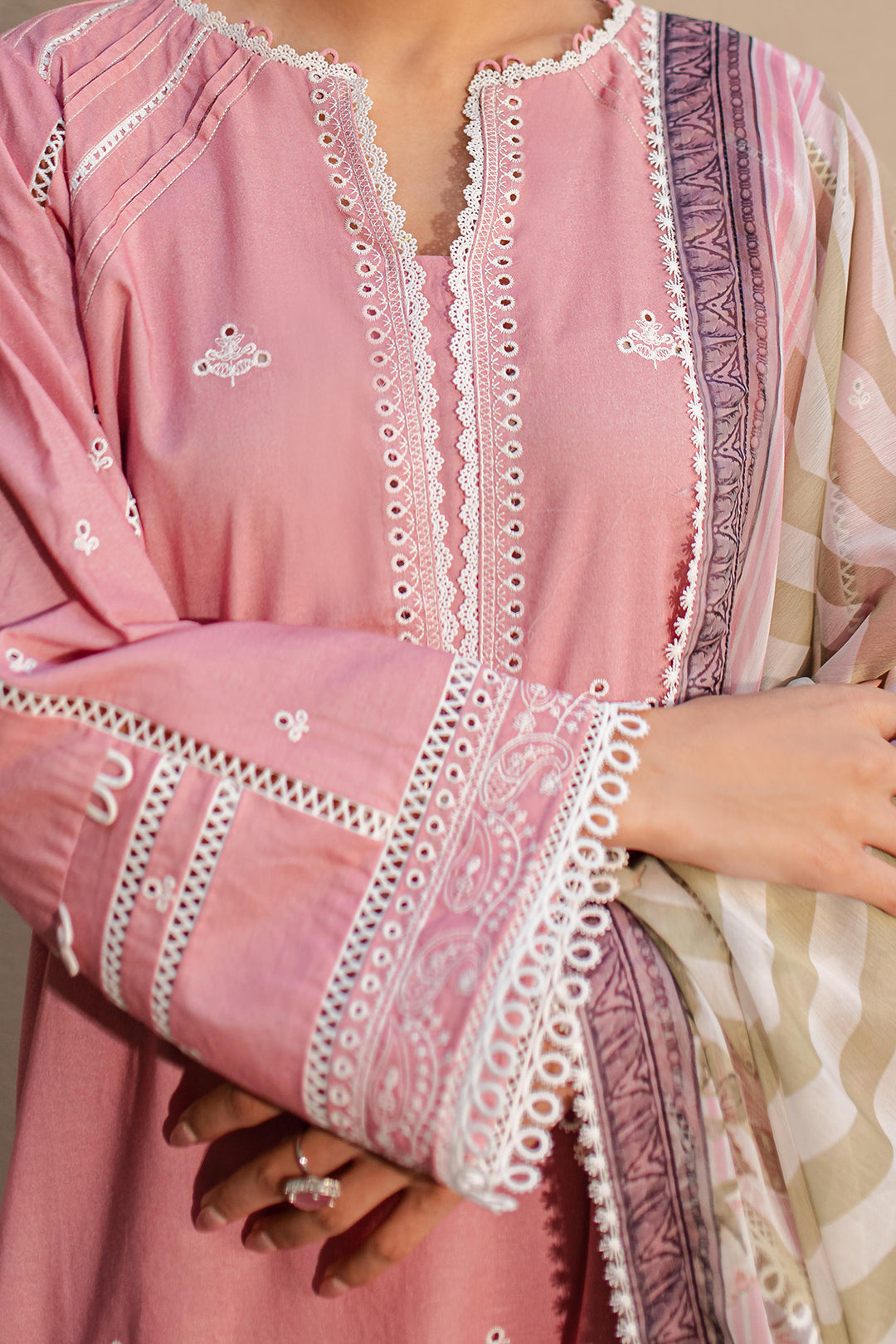 Embroidered Shirt Shalwar Dupatta - 0712