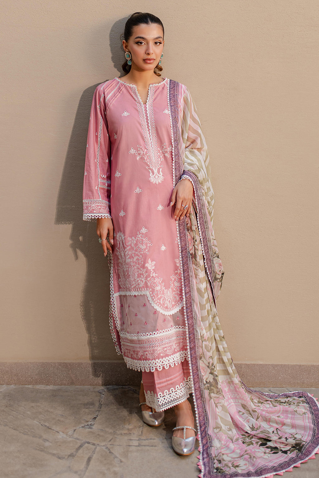 Embroidered Shirt Shalwar Dupatta - 0712