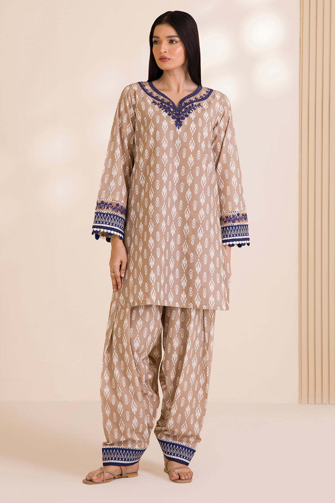 Embroidered Shirt Shalwar - 0016