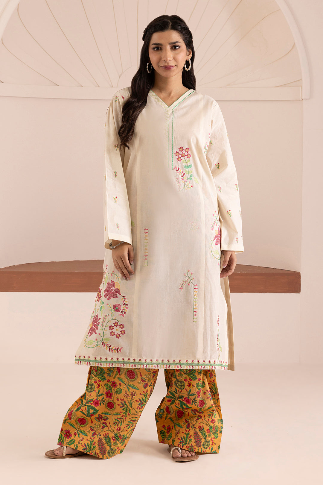Embroidered Shirt Shalwar Dupatta - 0184