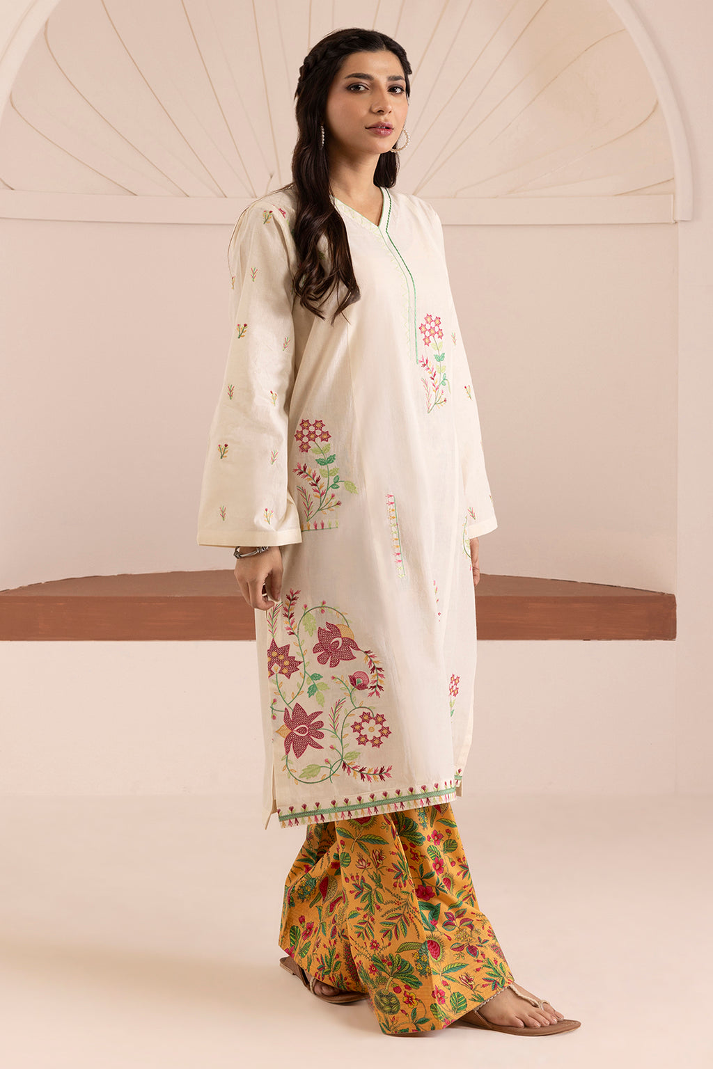 Embroidered Shirt Shalwar Dupatta - 0184
