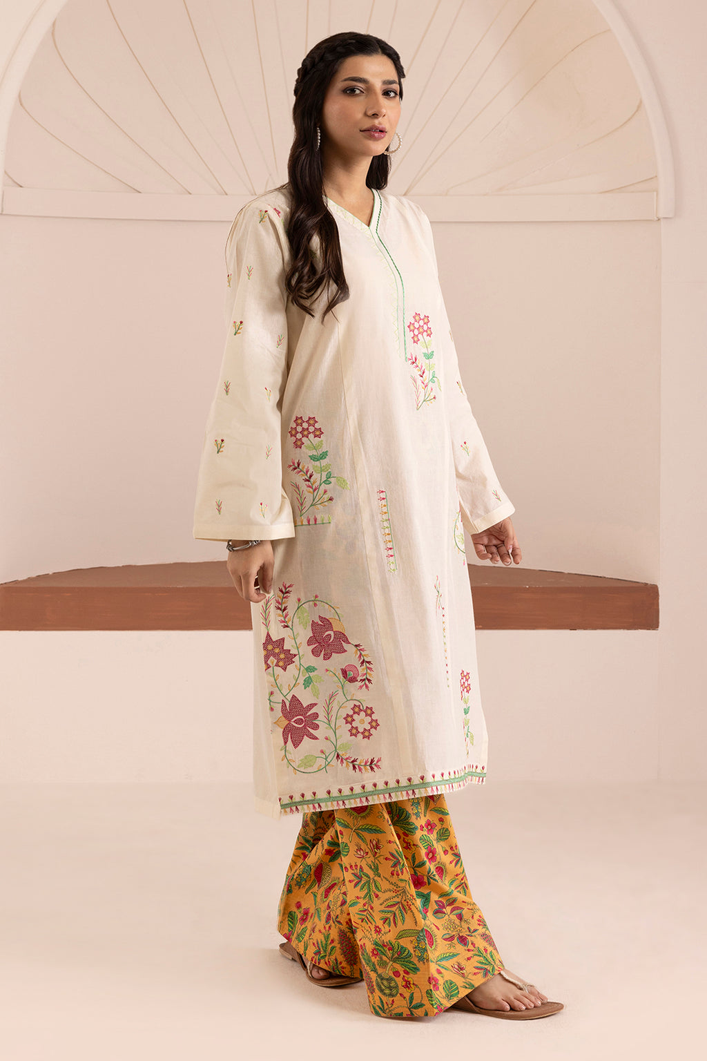 Embroidered Shirt Shalwar Dupatta - 0184