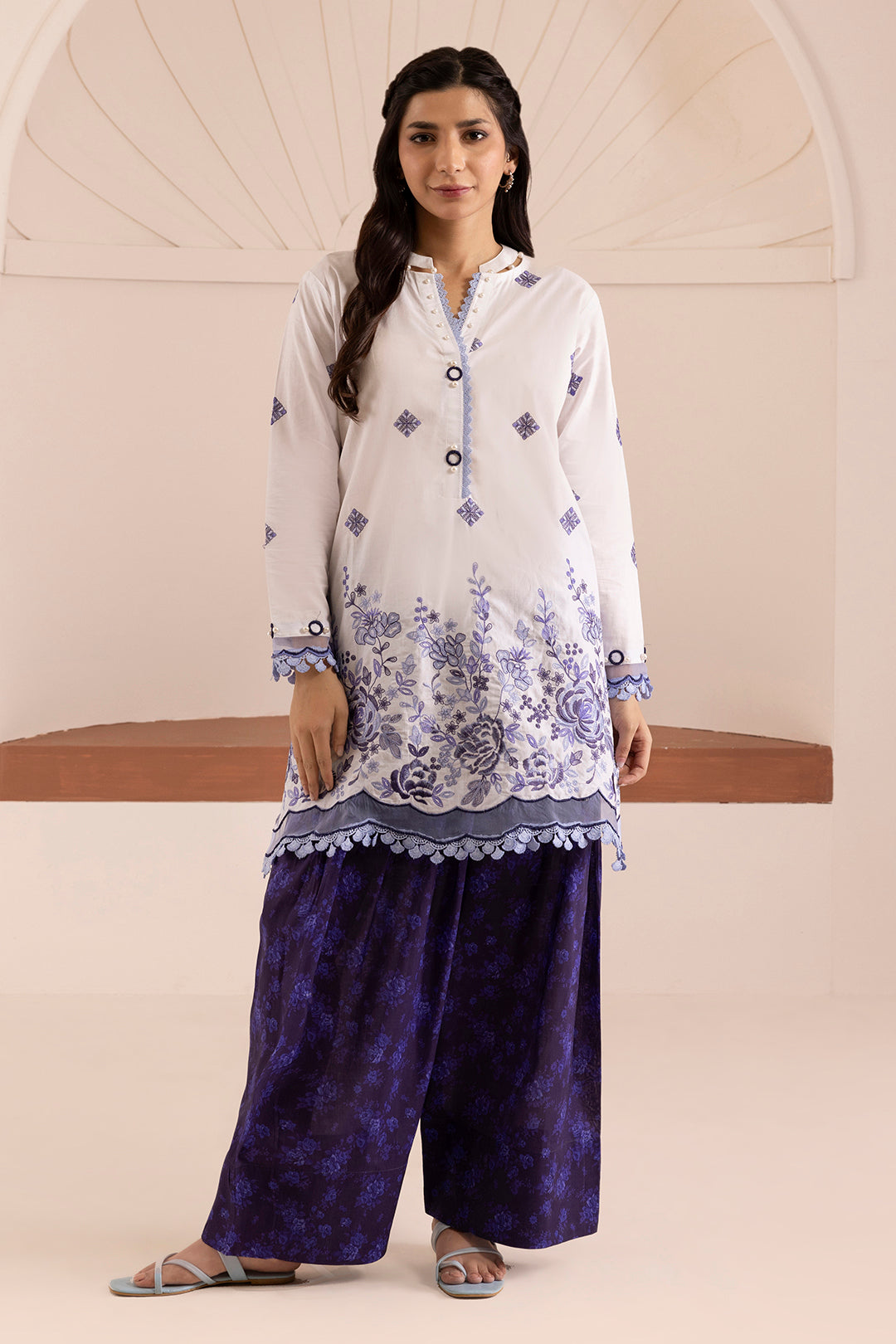 Embroidered Shirt Shalwar - 0187