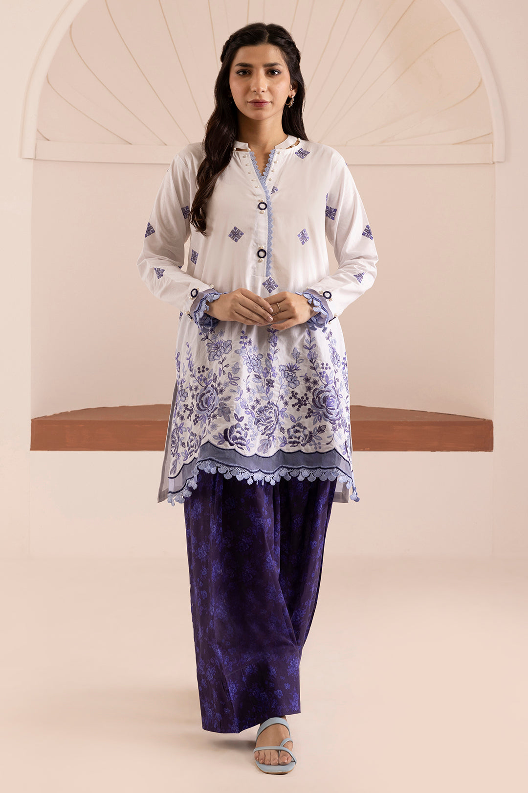 Embroidered Shirt Shalwar - 0187