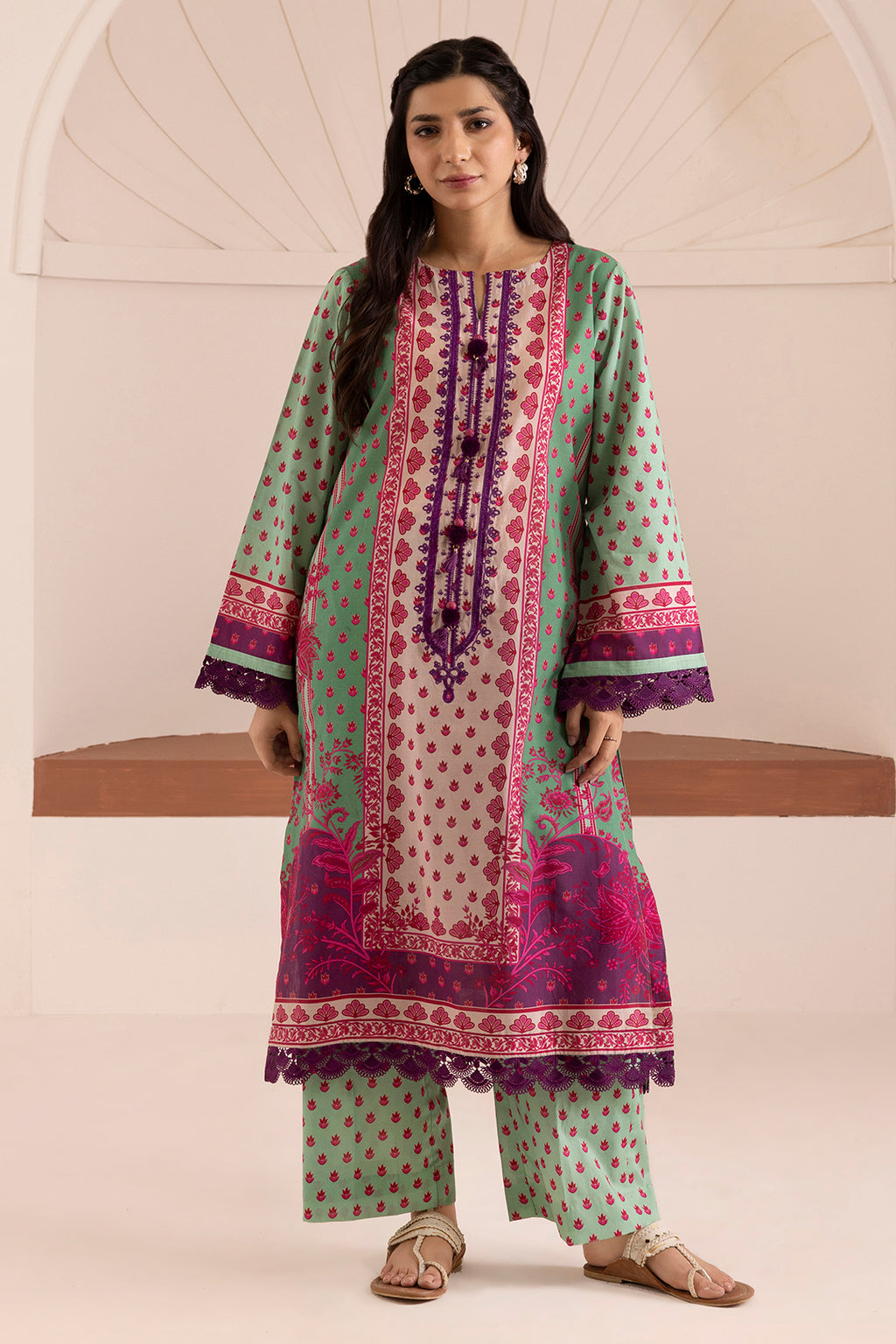 Embroidered Shirt Shalwar - 0188