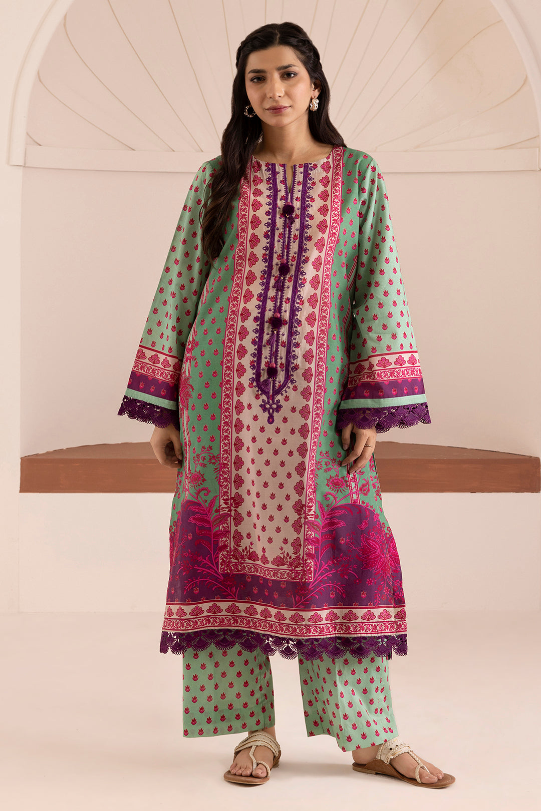 Embroidered Shirt Shalwar - 0188
